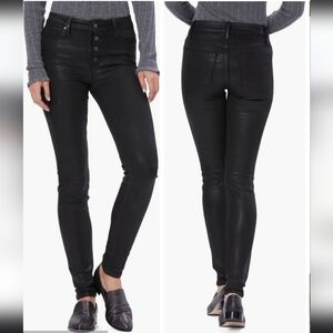 2. PAIGE HOXTON COATED HIGH WAIST ULTRA SKINNY JEANS SIZE 26